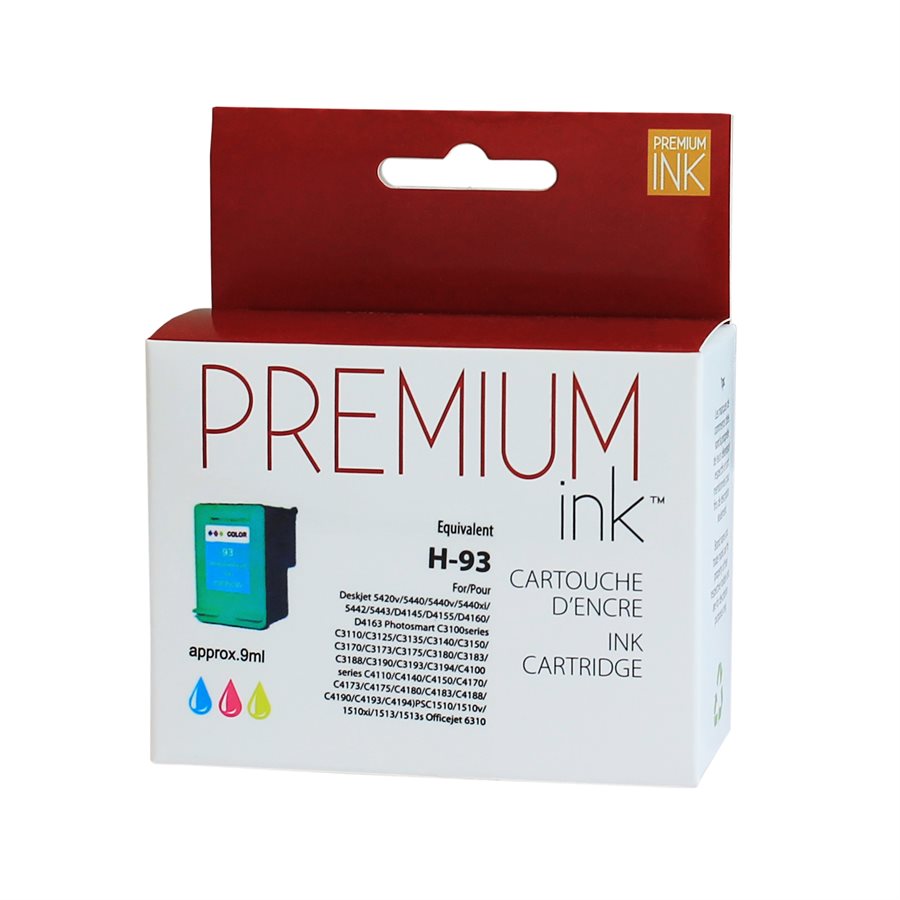 Premium Ink Replacement for HP 93 Colour