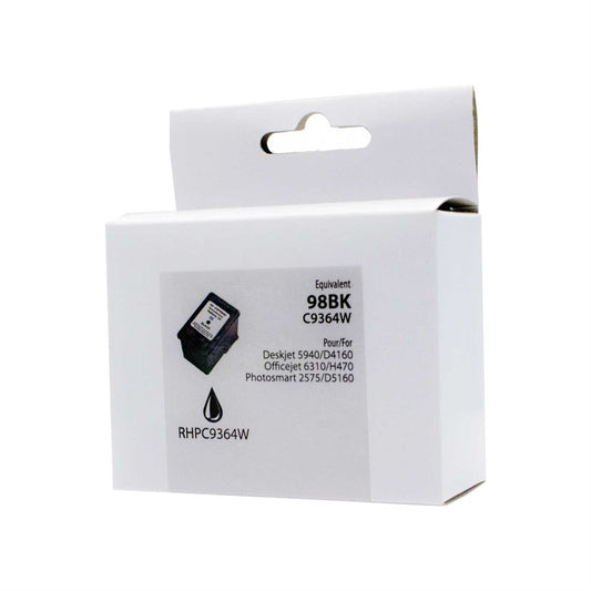 Premium Ink Replacement for HP No. 98 Black C9364W
