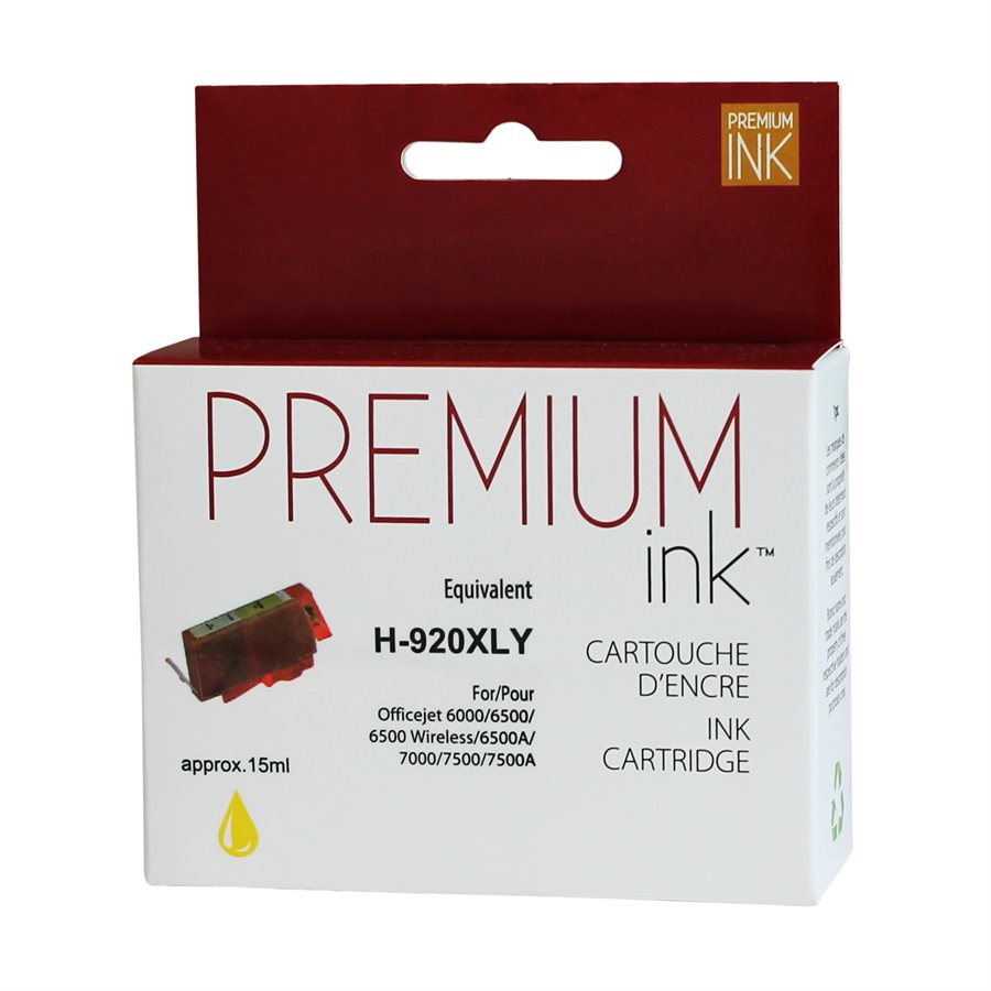 Premium Ink Replacement for HP 920XL Yellow