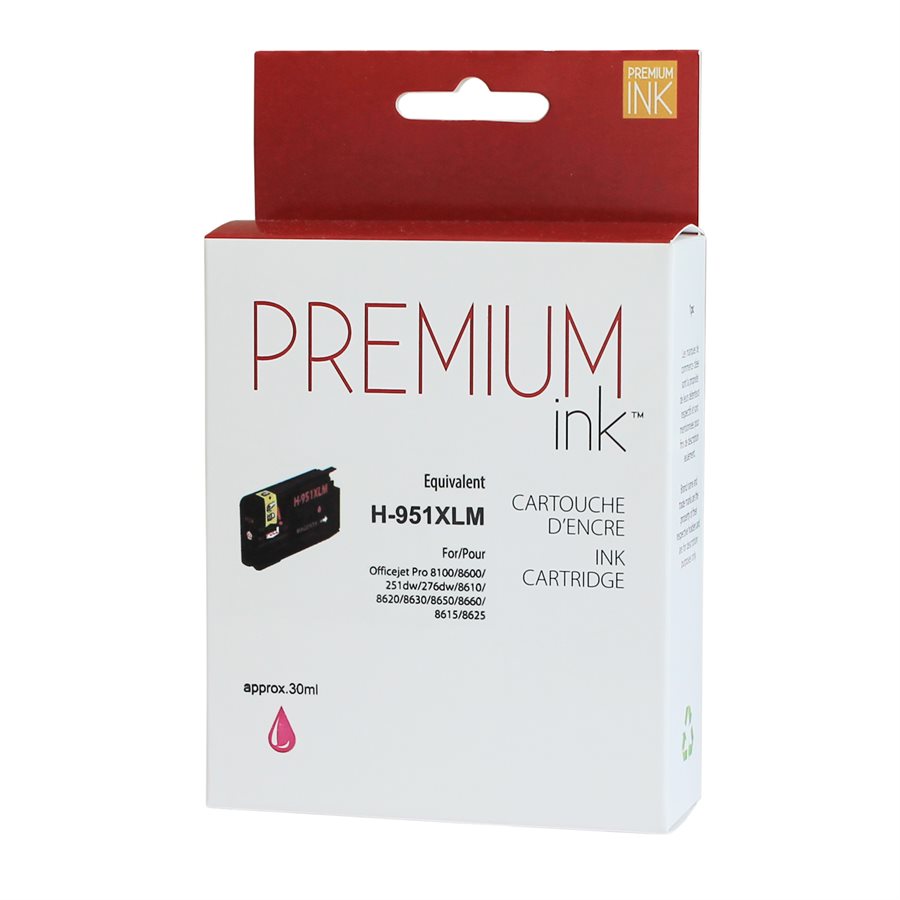 Premium Ink Replacement for HP 951XL Magenta CN047AN
