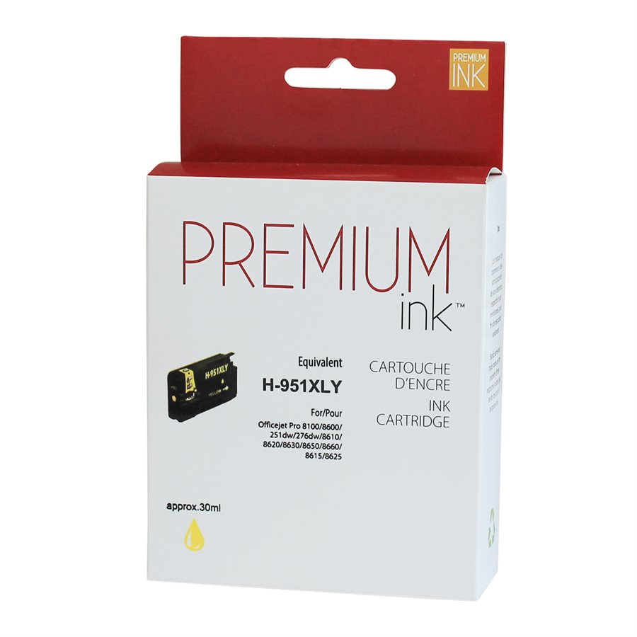Premium Ink Replacement for HP 951XL Yellow CN048AN