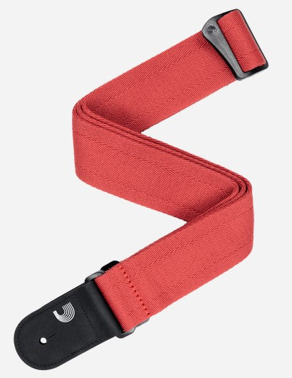 D'Addario Cotton Guitar Strap Red