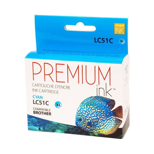 Brother LC51 XL Compatible Cyan Premium Ink - Perth PC