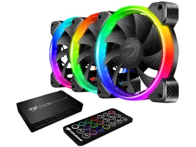 Cougar CF-V12SET-RGB Hydraulic Vortex Rgb 120mm Cooling Kit With Tri-directional Lighting And Remote Control (3 Pack) - Perth PC