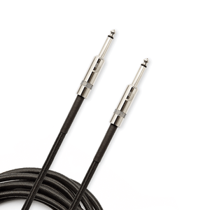 D'Addario Braided Instrument Cable Black, 15ft. PW-BG-15BK