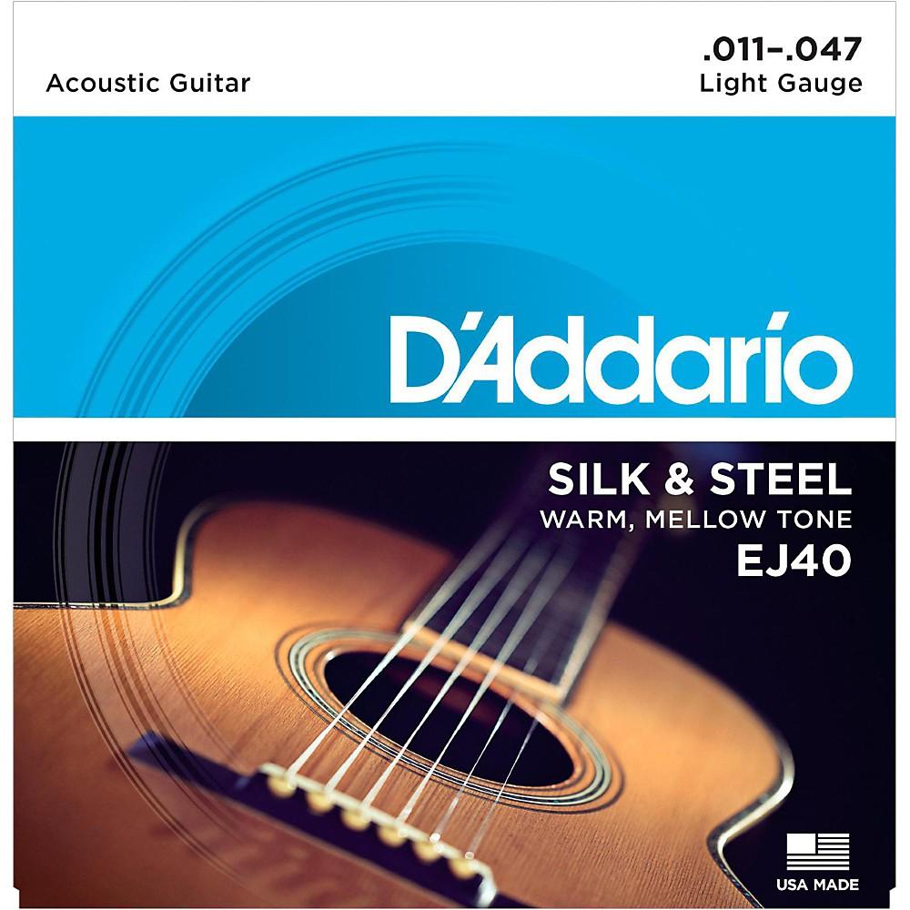D'Addario EJ40 Silk & Steel Folk Guitar Strings, 11-47 - Perth PC