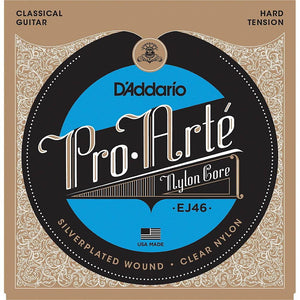 D'Addario EJ46 Pro-Arte Nylon Classical Guitar Strings, Hard Tension Multi-Colored - Perth PC