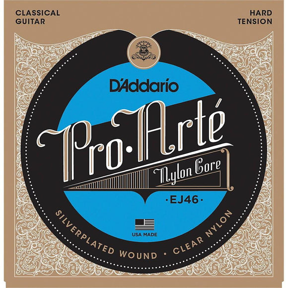 D'Addario EJ46 Pro-Arte Nylon Classical Guitar Strings, Hard Tension Multi-Colored - Perth PC