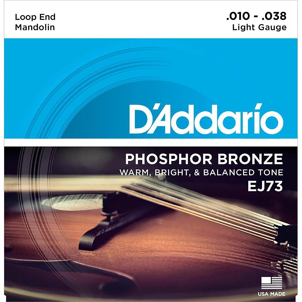 D'Addario EJ73 Phosphor Bronze Mandolin Strings, Light, 10-38 - Perth PC