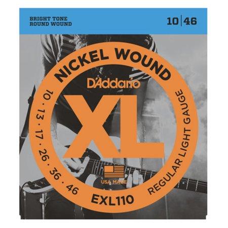 D'Addario EXL110 Nickel Wound Electric Guitar Strings, Regular Light, 10-46 - Perth PC