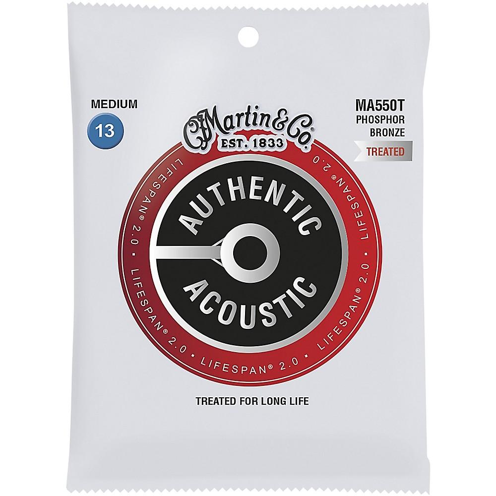 Martin Authentic Acoustic Treated Guitar Strings Medium 13-56 - Ma550t - Perth PC