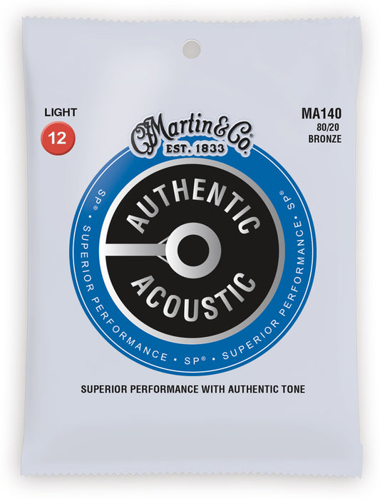 Martin MA140 80/20 Bronze Authentic Acoustic Strings 12-54