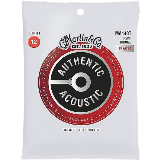 Martin Ma140t Lifespan 2.0 Treated 80/20 Bronze Acoustic Strings 12-54 - Perth PC