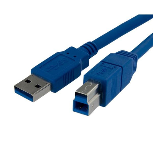 StarTech USB3SAB6 StarTech.com 6 ft SuperSpeed USB 3.0 Cable A to B - M/M - Type A Male USB - Type B Male USB - 6ft - Blue - Perth PC