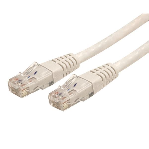 StarTech White Molded RJ45 UTP Gigabit Cat6 Patch Cable - 6 Feet (C6PATCH6WH) - Perth PC